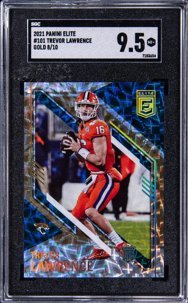 2021 Panini Elite Trevor Lawrence Gold #101 card image