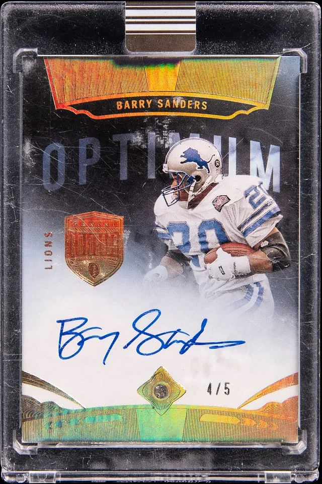 2021 Panini Eminence Barry Sanders Optimum Diamond Autograph #OPA-BS card image