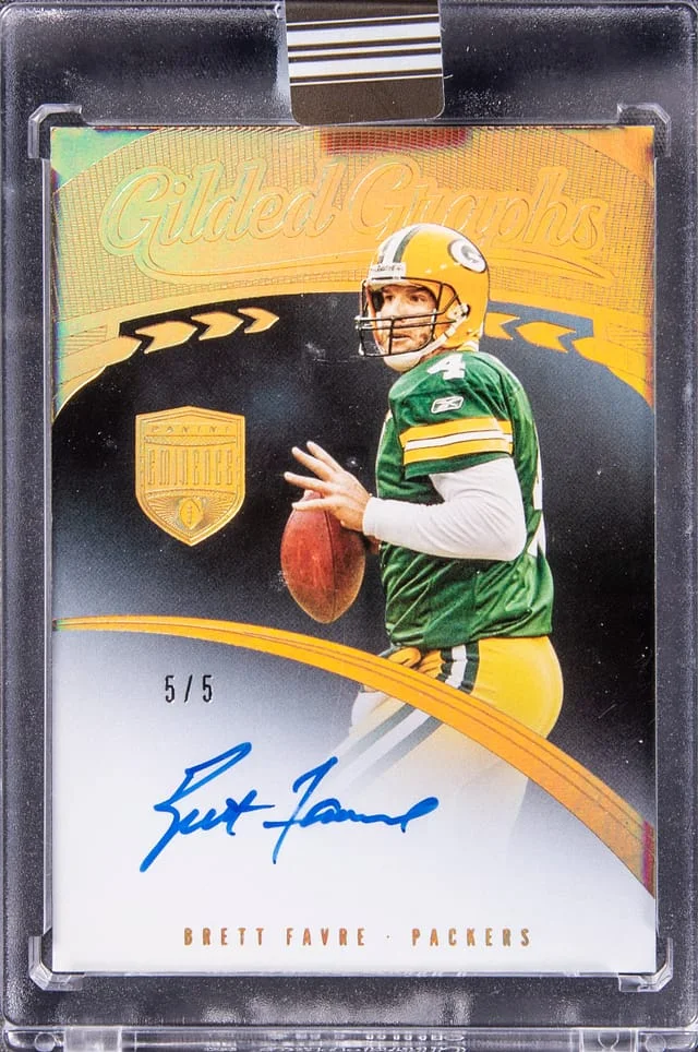 2021 Panini Eminence Brett Favre Gilded Graphs Gold #GG-BF card image
