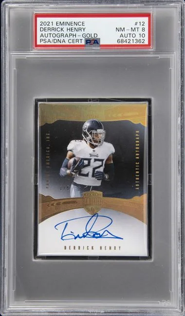 2021 Panini Eminence Derrick Henry Autographs Gold #12 card image