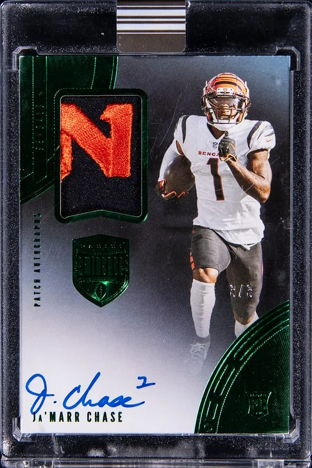 2021 Panini Eminence Ja'Marr Chase Patch Autograph #PA-JC card image