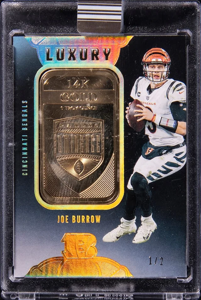 2021 Panini Eminence Joe Burrow Luxury Gold Bar #LUX-JB card image