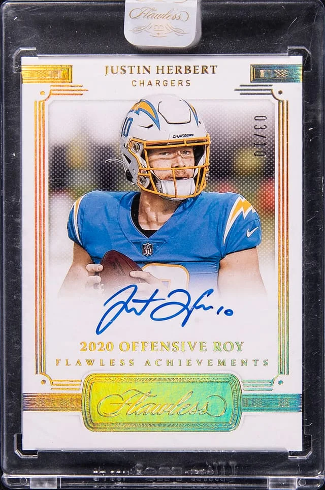 2021 Panini Eminence Justin Herbert Achievements #ACH-JHE card image