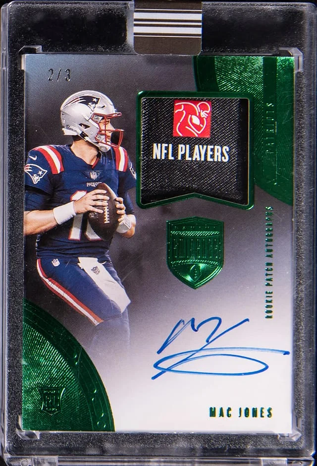 2021 Panini Eminence Mac Jones Patch Autographs Green #RPA-MC card image