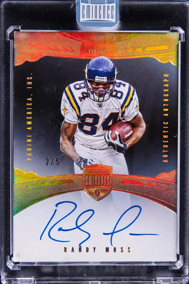 2021 Panini Eminence Randy Moss Autograph #9 card image