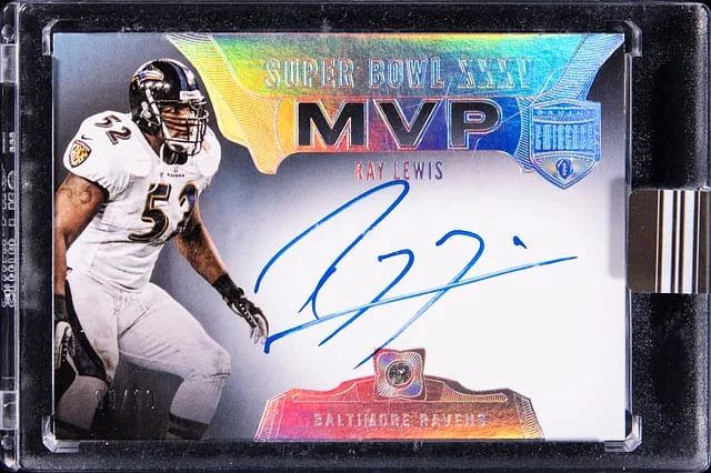 2021 Panini Eminence Ray Lewis Super Bowl MVP Diamond Signatures #SB-XXXV card image