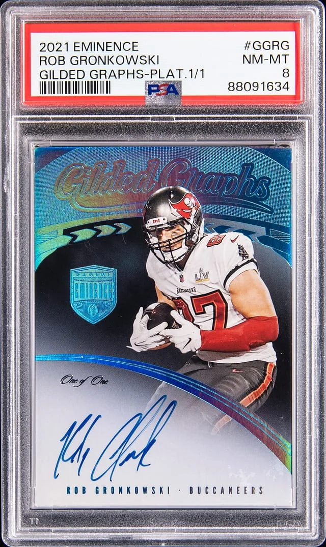 2021 Panini Eminence Rob Gronkowski Gilded Graphs Platinum #GG-RG card image
