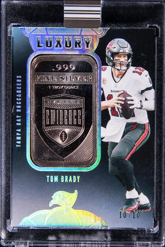 2021 Panini Eminence Tom Brady Luxury Silver Ounce #LUX-TB card image