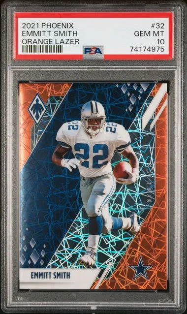 2021 Panini Emmitt Smith Phoenix Orange Lazer #32 card image