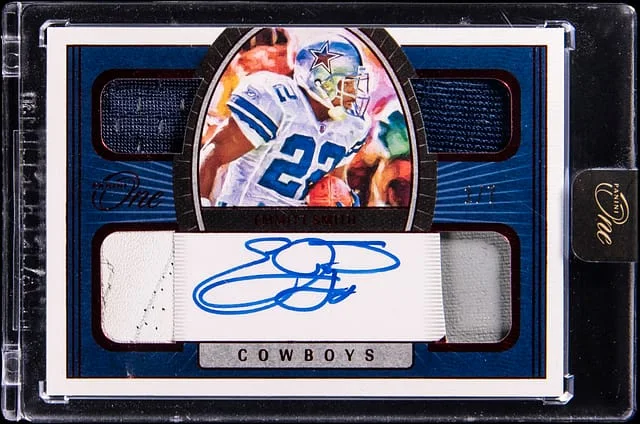 2021 Panini Emmitt Smith One Quad Patch Autograph #52 card image