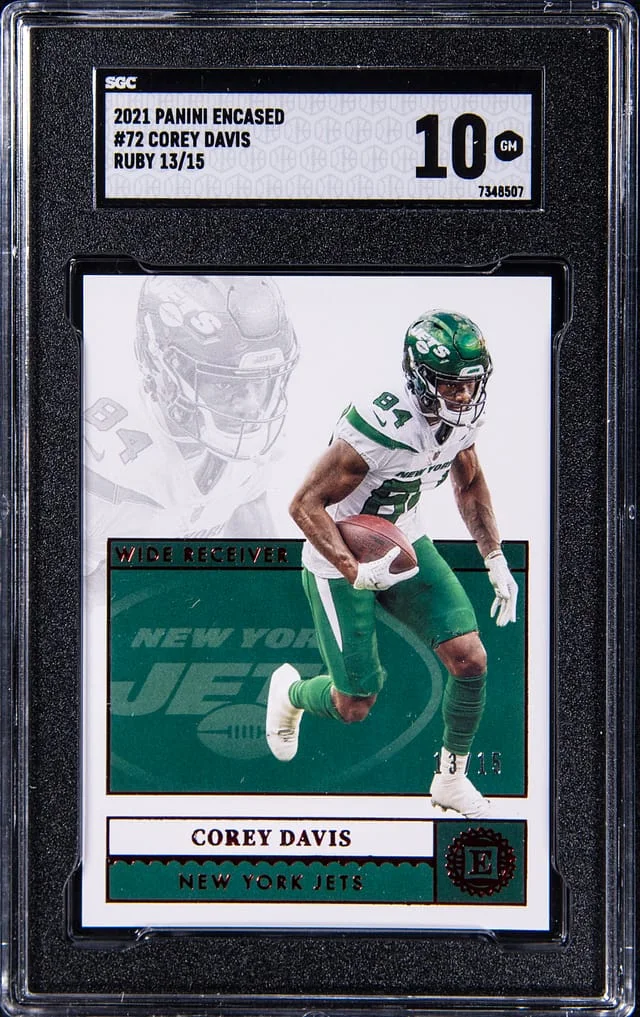 2021 Panini Encased Corey Davis Ruby #72 card image