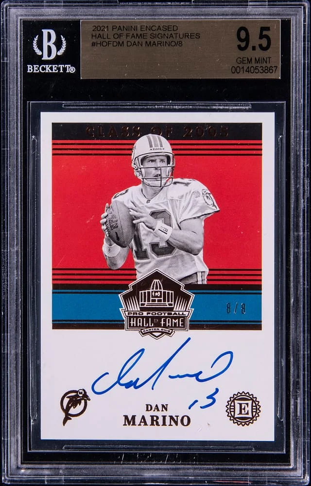 2021 Panini Encased Dan Marino Hall of Fame Signatures #HOF-DM card image