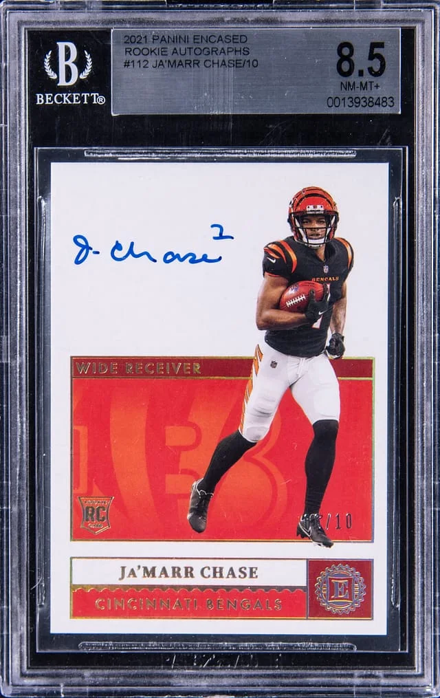 2021 Panini Encased Ja'Marr Chase Autograph #112 card image