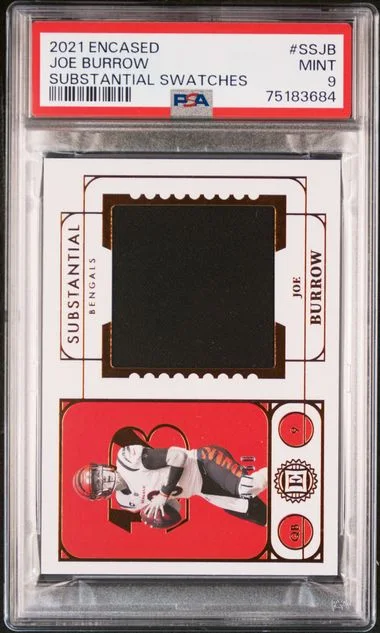 2021 Panini Encased Joe Burrow Substantial Swatches #SS-JB card image