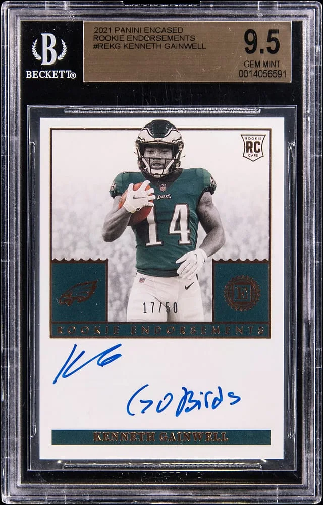 2021 Panini Encased Kenneth Gainwell Endorsements #RE-KG card image