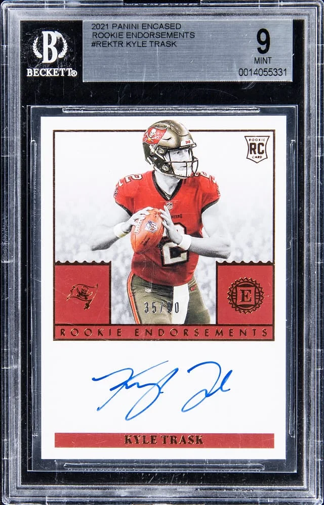 2021 Panini Encased Kyle Trask Endorsements #REKTR card image