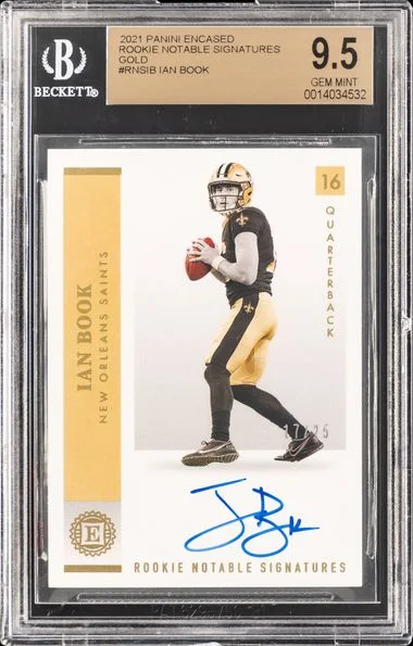 2021 Panini Encased Notable Signatures Gold Rnsib Ian Book #no-number card image