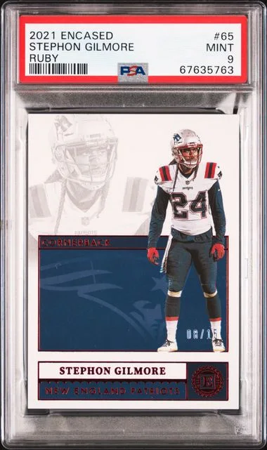 2021 Panini Encased Stephon Gilmore Ruby #65 card image