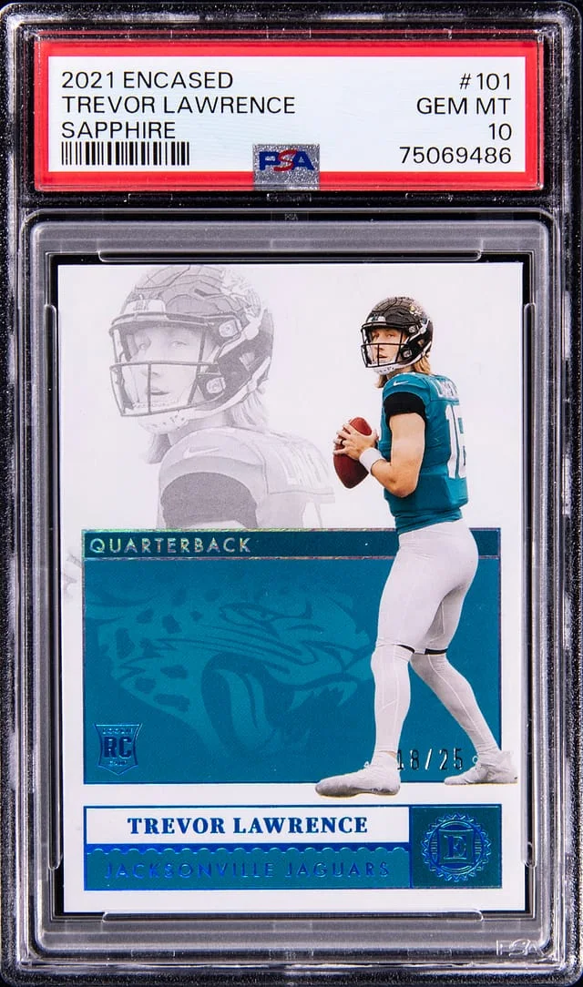 2021 Panini Encased Trevor Lawrence Sapphire #101 card image