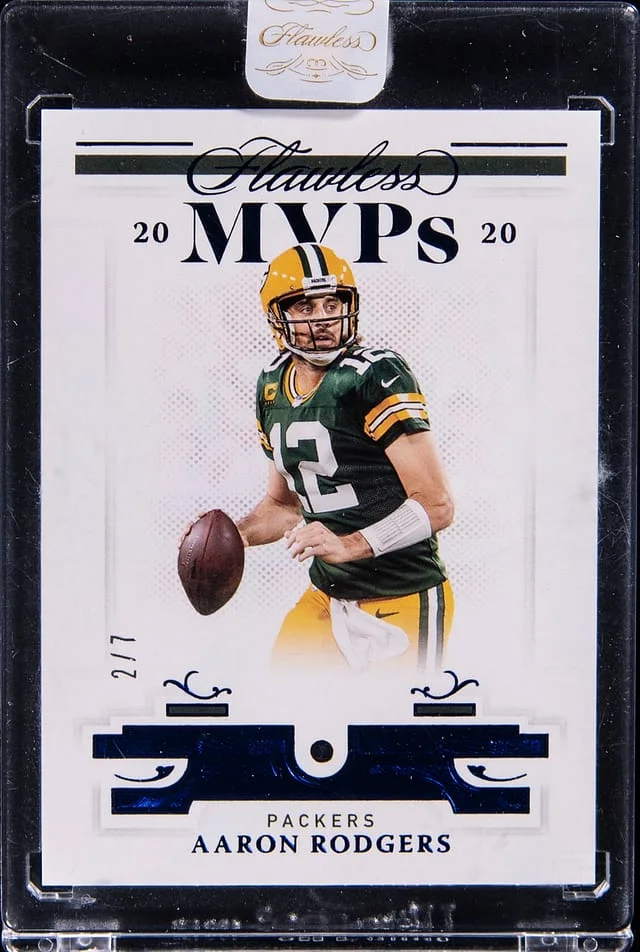 2021 Panini Flawless Aaron Rodgers MVPs Sapphire #MVP-20 card image