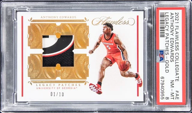 2021 Panini Flawless Anthony Edwards Collegiate Legacy Gold #LP-AE card image