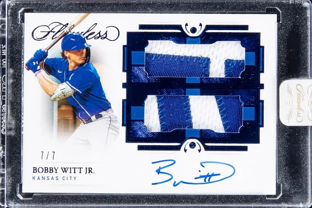 2021 Panini Flawless Bobby Witt Jr. Dual Patch Autograph #DPA-BWJ card image