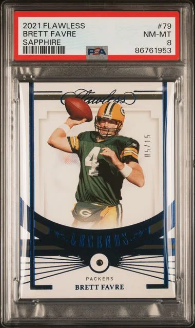 2021 Panini Flawless Brett Favre Sapphire #79 card image