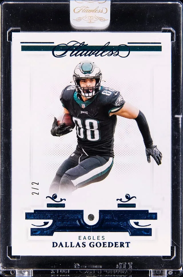 2021 Panini Flawless Dallas Goedert Aquamarine #61 card image