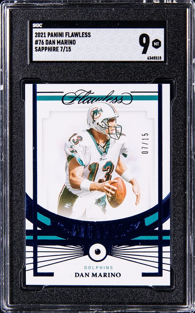 2021 Panini Flawless Dan Marino Sapphire #76 card image
