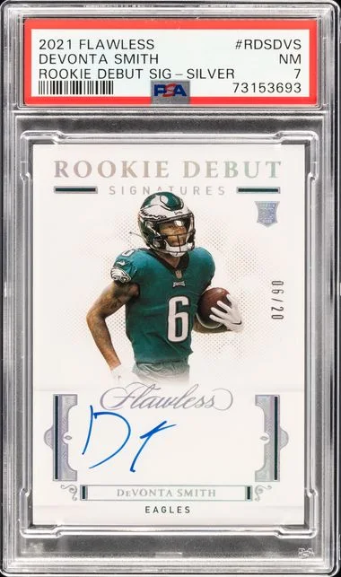 2021 Panini Flawless Debut Signatures Silver Rdsdvs Devonta Smith #no-number card image