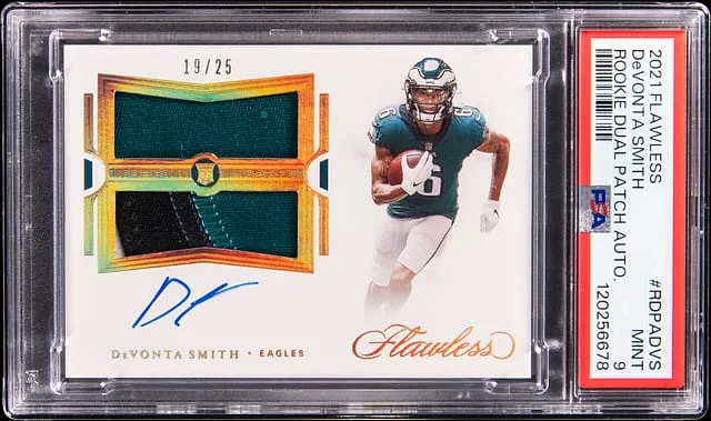 2021 Panini Flawless DeVonta Smith Dual Patch Autograph #RDPA-DVS card image