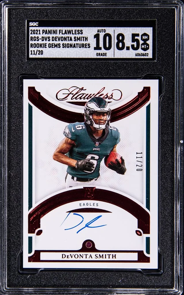 2021 Panini Flawless DeVonta Smith Gems Signatures #RGS-DVS card image