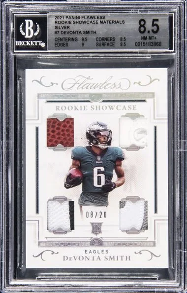 2021 Panini Flawless DeVonta Smith Showcase Materials Silver #RS7 card image