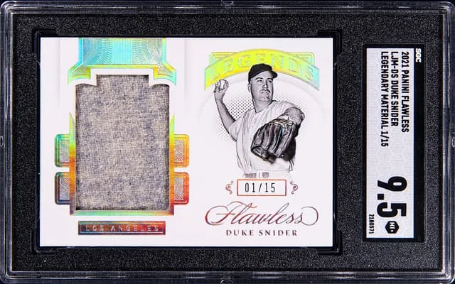 2021 Panini Flawless Duke Snider Legendary Material #LJM-DS card image