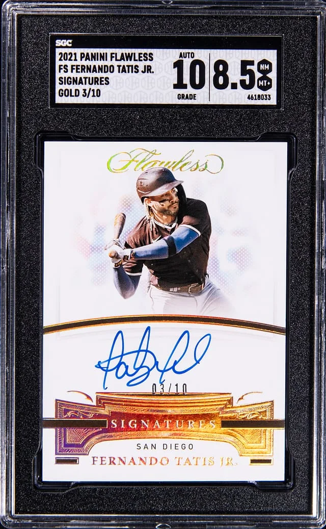 2021 Panini Flawless Fernando Tatis Jr. Signatures Gold #FS-FT card image