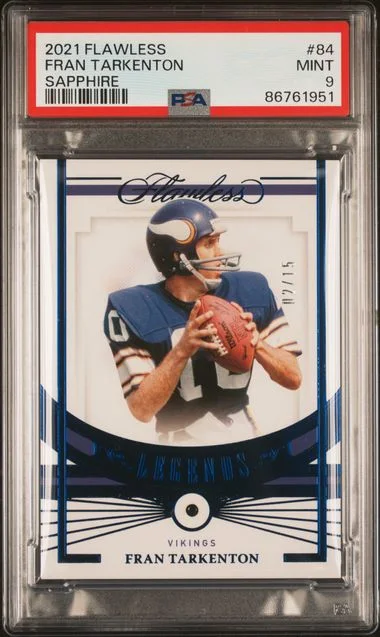 2021 Panini Flawless Fran Tarkenton Sapphire #84 card image