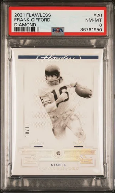 2021 Panini Flawless Frank Gifford Diamond #20 card image