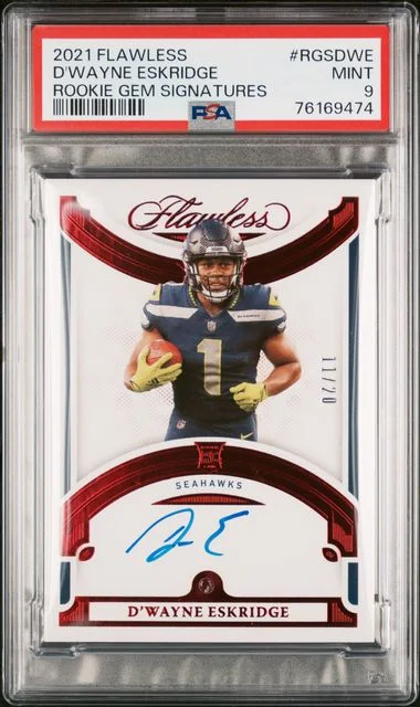 2021 Panini Flawless Gems Signatures Rgsdwe D'Wayne Eskridge #no-number card image