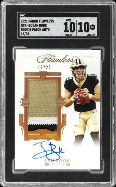 2021 Panini Flawless Ian Book Patch Autograph (RPA) #RPA-IBO card image