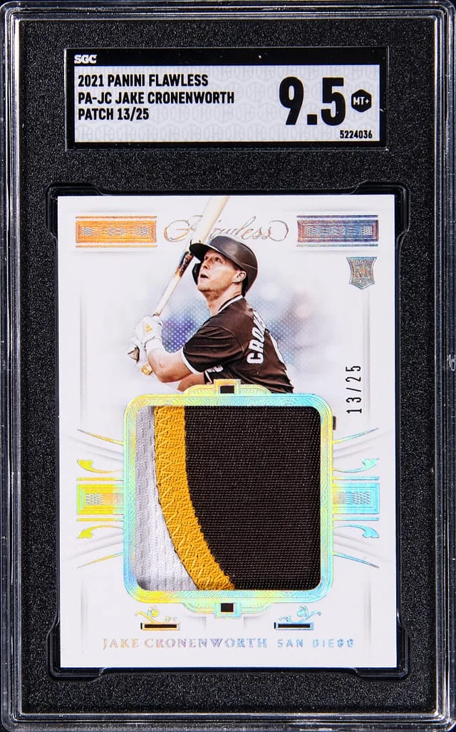 2021 Panini Flawless Jake Cronenworth Patch #PA-JC card image