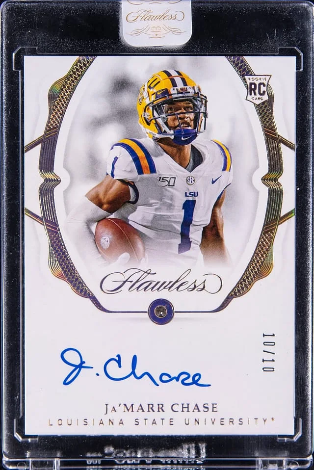 2021 Panini Flawless Ja'Marr Chase Collegiate #74 card image
