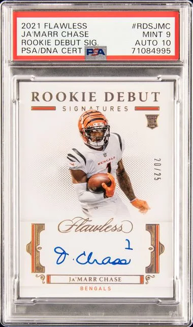 2021 Panini Flawless Ja'Marr Chase Debut Signatures #RDS-JMC card image