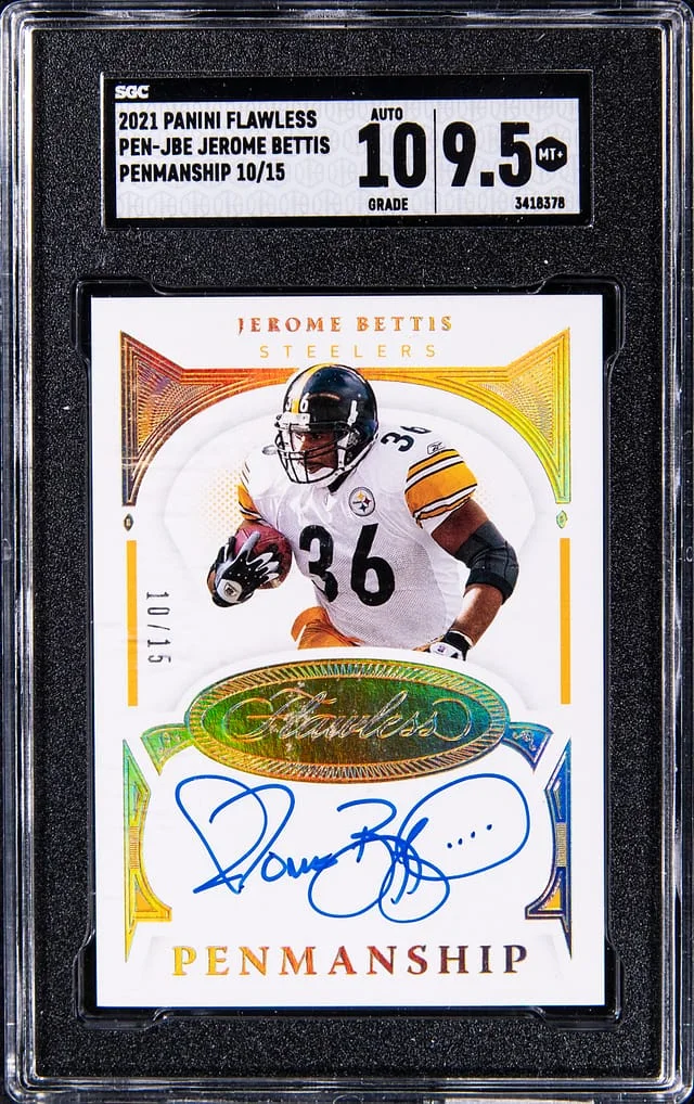 2021 Panini Flawless Jerome Bettis Penmanship #PEN-JBE card image