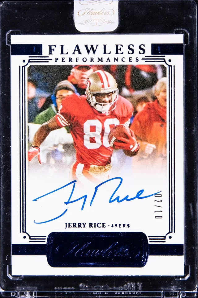 2021 Panini Flawless Jerry Rice Performances Sapphire #FPE-JRI card image