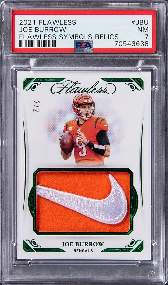 2021 Panini Flawless Joe Burrow Nike Symbols Relics #SYM-JBU card image