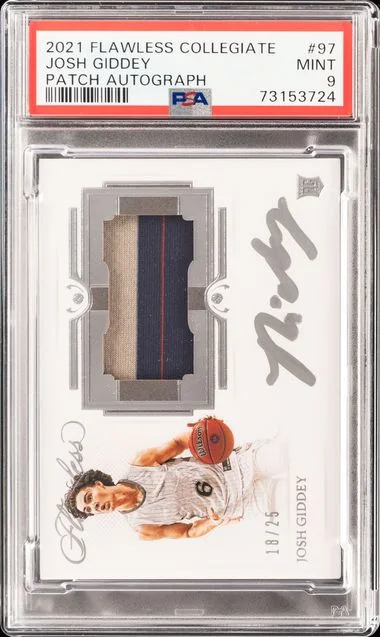 2021 Panini Flawless Josh Giddey Collegiate Patch Autograph #97 card image