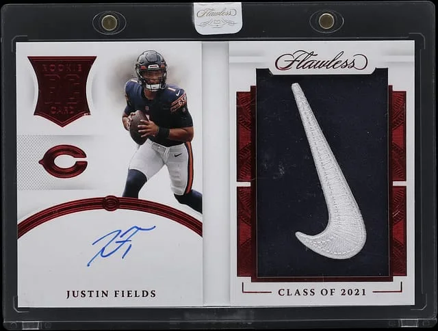 2021 Panini Flawless Justin Fields Booklet Autograph #RBA-JF card image