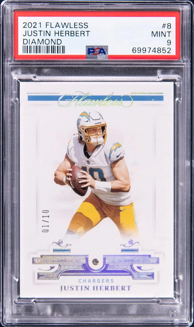 2021 Panini Flawless Justin Herbert Diamond #8 card image