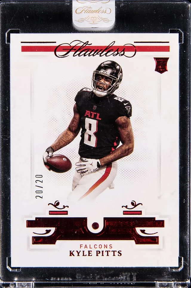 2021 Panini Flawless Kyle Pitts Relic - Panini Encased Ruby #104 card image