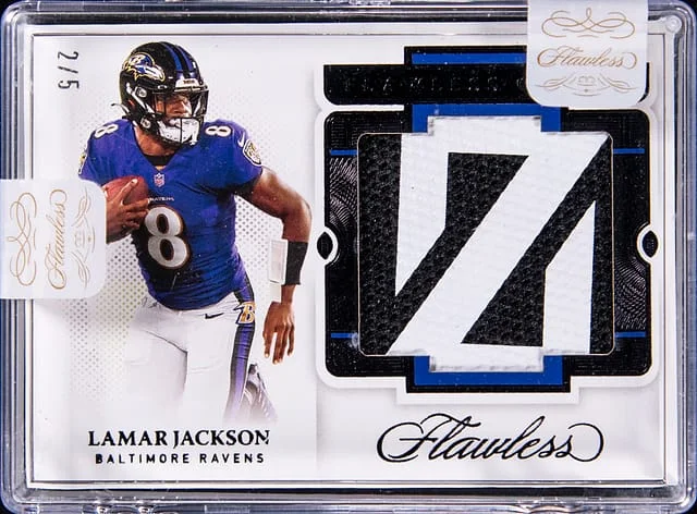 2021 Panini Flawless Lamar Jackson Cleats #FCL-LJA card image